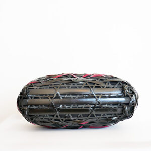 竹のやたら編み（黒×赤）