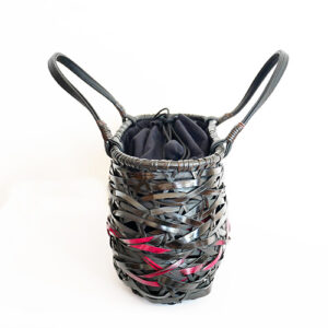 竹のやたら編み（黒×赤）