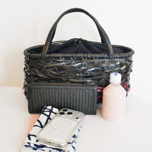 竹のやたら編み（黒×赤）