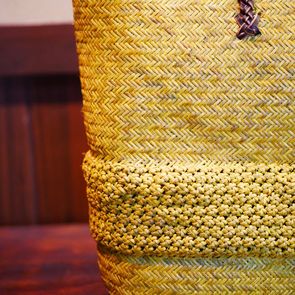 竹巧彩 籘のバッグ・モザイク網代編み（かごバッグ）【お値下げ中】 バッグ 