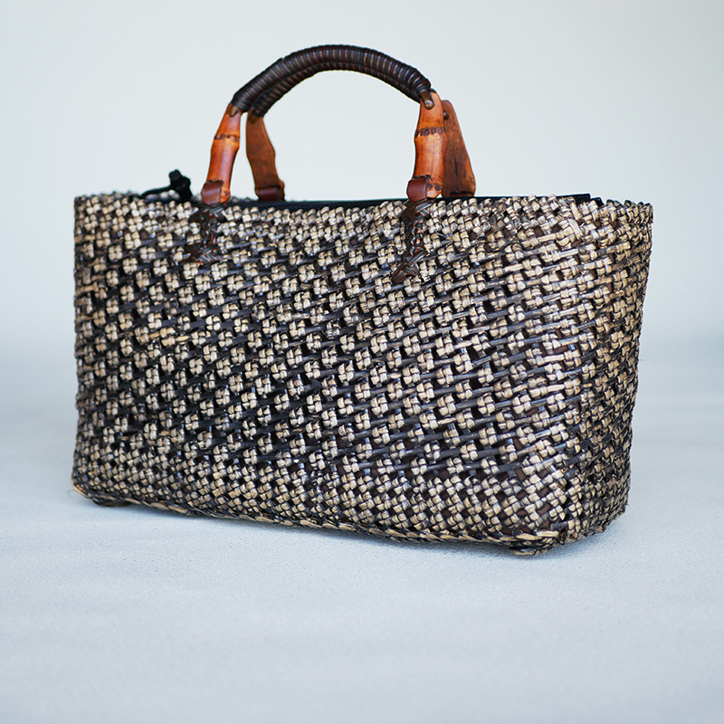 透かし石畳編み籐のハンドバッグ | 竹巧彩 | 公式ウェブサイトｰ竹の  