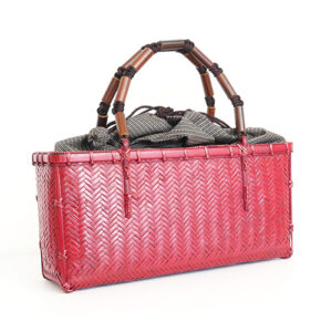 網代編み 竹カゴバッグ