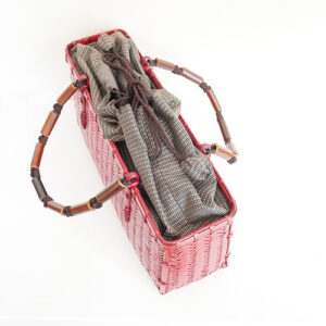 網代編み 竹カゴバッグ