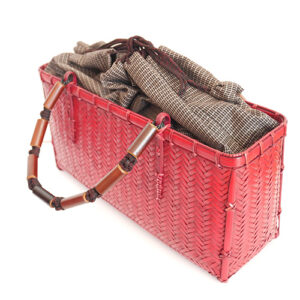 網代編み 竹カゴバッグ