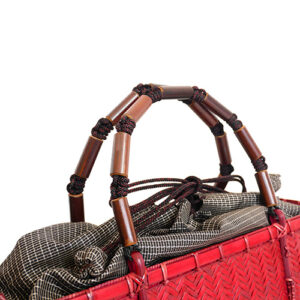 網代編み 竹カゴバッグ