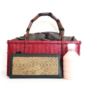 網代編み 竹カゴバッグ