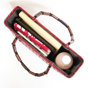 網代編み 竹カゴバッグ