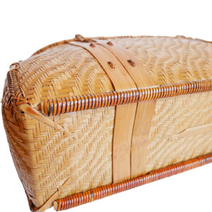 宝重 竹波網代編みバッグ