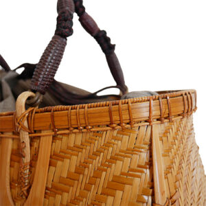 宝重 竹波網代編みバッグ