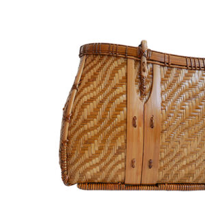 宝重 竹波網代編みバッグ