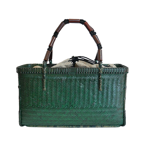 網代編み 竹カゴバッグ 横長 | 竹巧彩 | 公式ウェブサイトｰ竹の