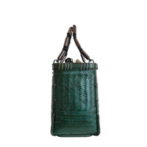 網代編み 竹カゴバッグ 横長