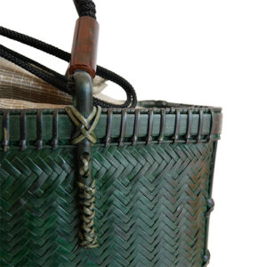 網代編み 竹カゴバッグ 横長