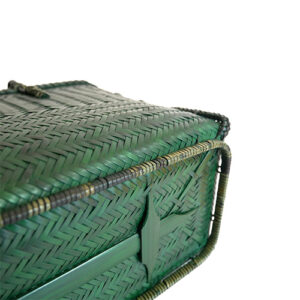 網代編み 竹カゴバッグ 横長