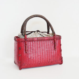 竹網代編みバッグ