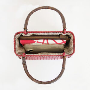 竹網代編みバッグ