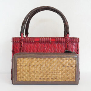 竹網代編みバッグ