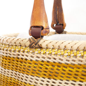 石畳編みボーダーバッグ