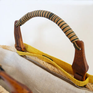 石畳編みボーダーバッグ