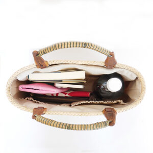 石畳編みボーダーバッグ