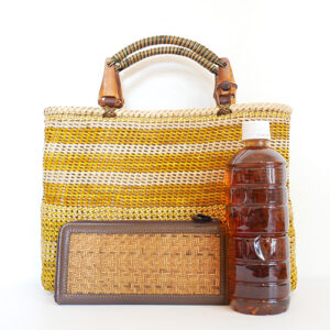 石畳編みボーダーバッグ