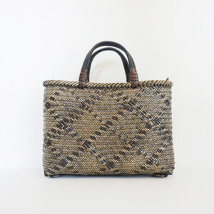 籐 交色波網代編みバッグ2WAY