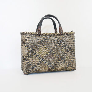 籐 交色波網代編みバッグ2WAY