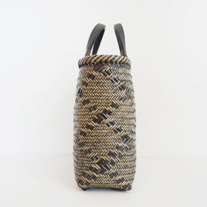 籐 交色波網代編みバッグ2WAY