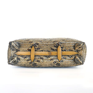 籐 交色波網代編みバッグ2WAY