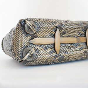 籐 交色波網代編みバッグ2WAY