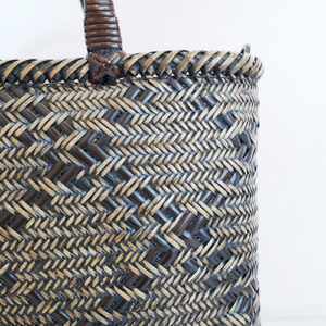 籐 交色波網代編みバッグ2WAY