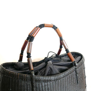 竹網代編みバッグ