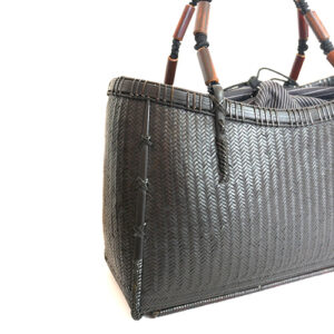 竹網代編みバッグ