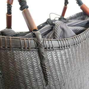 竹網代編みバッグ