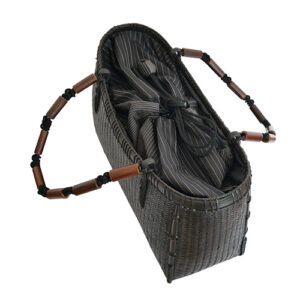 竹網代編みバッグ
