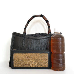 竹網代編みバッグ