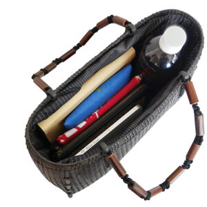 竹網代編みバッグ