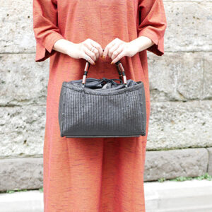 竹網代編みバッグ