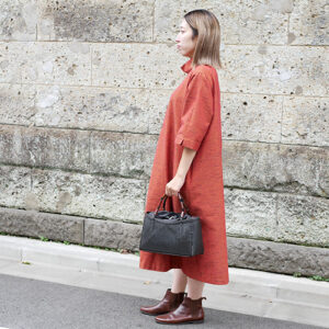 竹網代編みバッグ