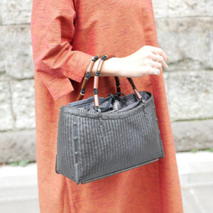 竹網代編みバッグ