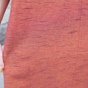 久留米絣ロールカラーワンピース