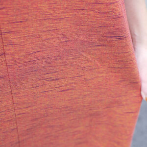 久留米絣ロールカラーワンピース