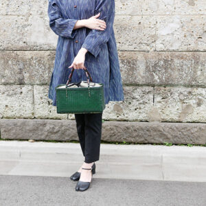 網代編み 竹カゴバッグ 横長