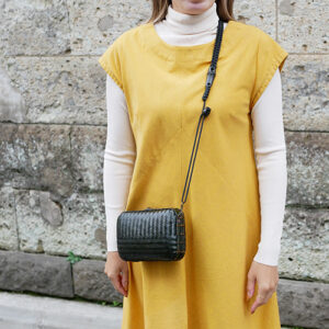 竹のスマホショルダー タテヨコ網代編み