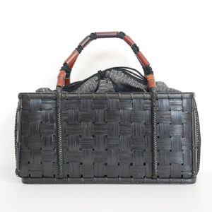 竹寄せ四つ目編みハンドバッグ