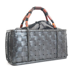 竹寄せ四つ目編みハンドバッグ