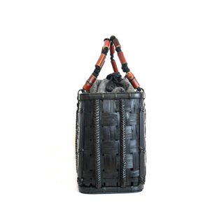 竹寄せ四つ目編みハンドバッグ