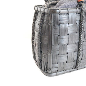 竹寄せ四つ目編みハンドバッグ