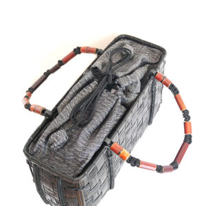 竹寄せ四つ目編みハンドバッグ