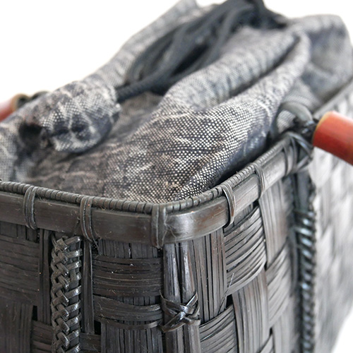 P1270062 竹寄せ四つ目編みハンドバッグ